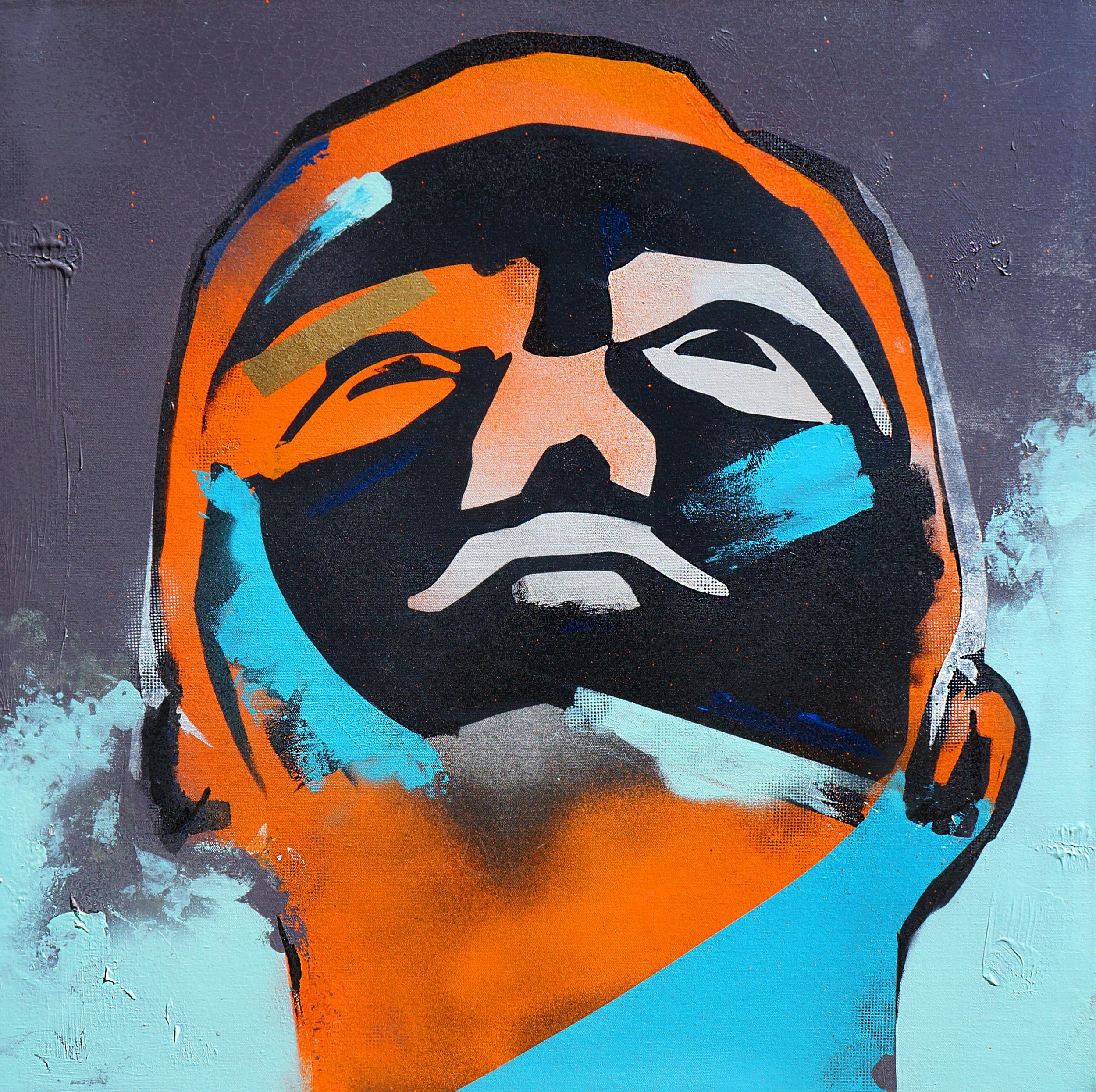 'ODIN'
Acrylics / Spray on Canvas 78cm x 78cm