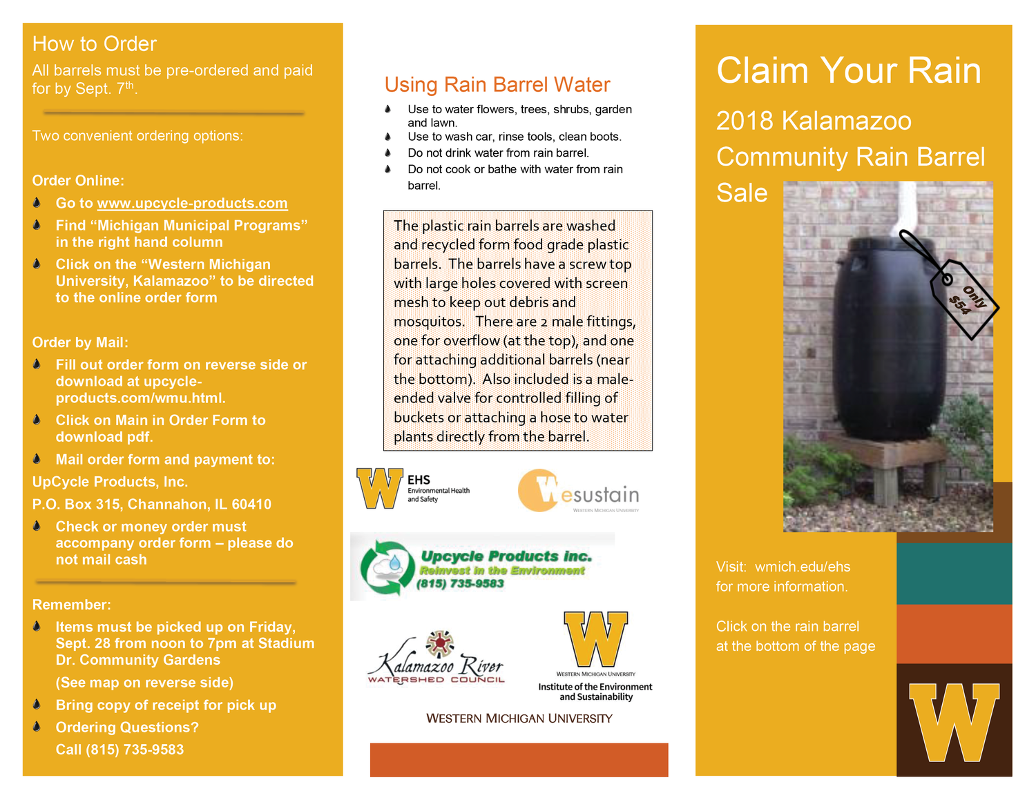 Claim Your Rain 18 Kalamazoo Community Rain Barrel Sale Imagine Kalamazoo