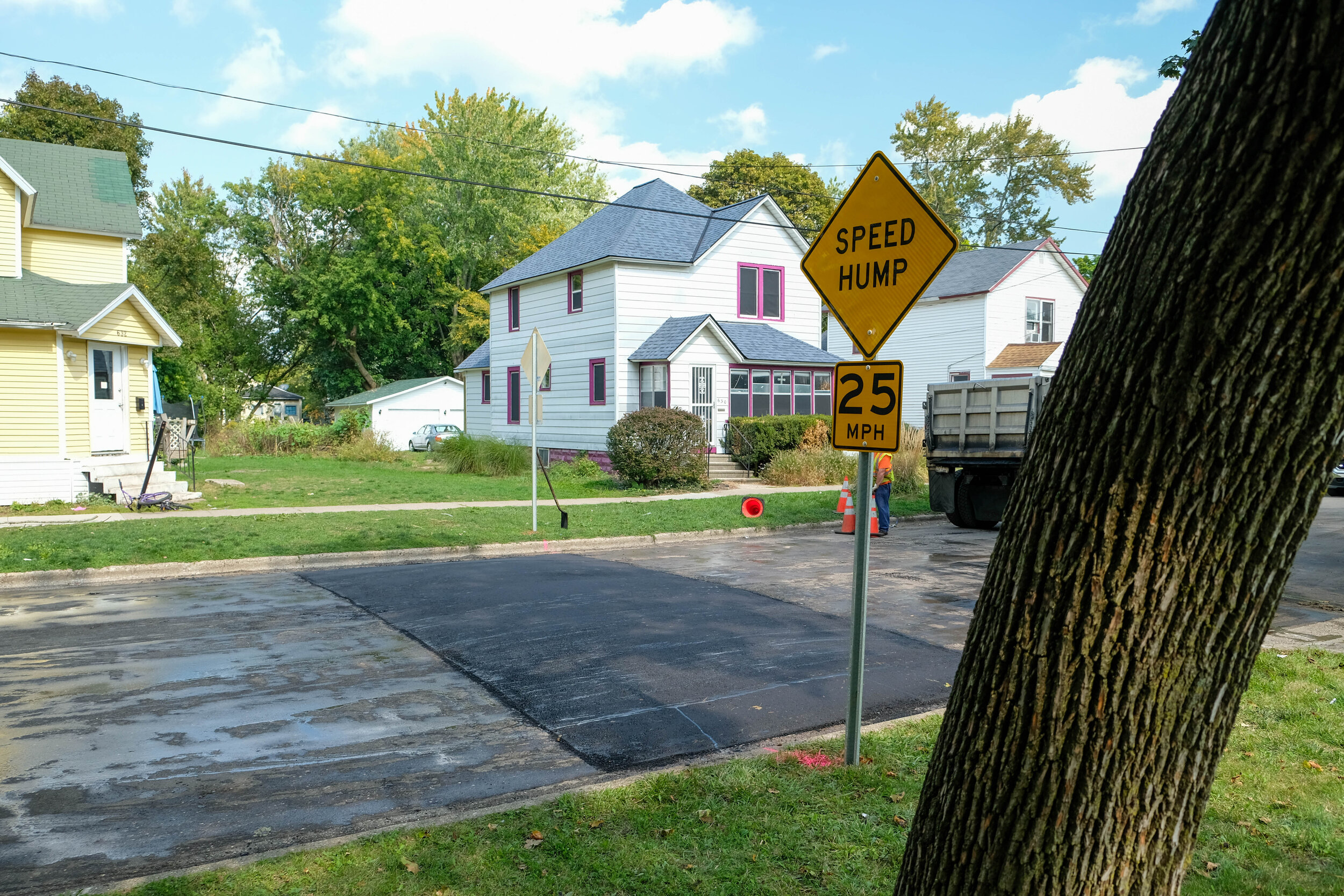  Speed hump on Mabel Street. 