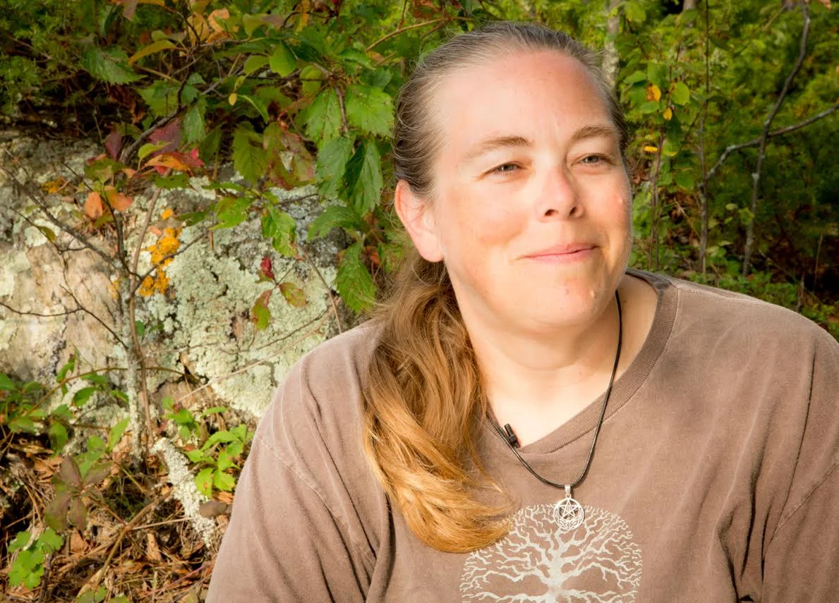 A photo of Jami Gaither during a women’s gathering at Mallard Island on Rainy Lake.