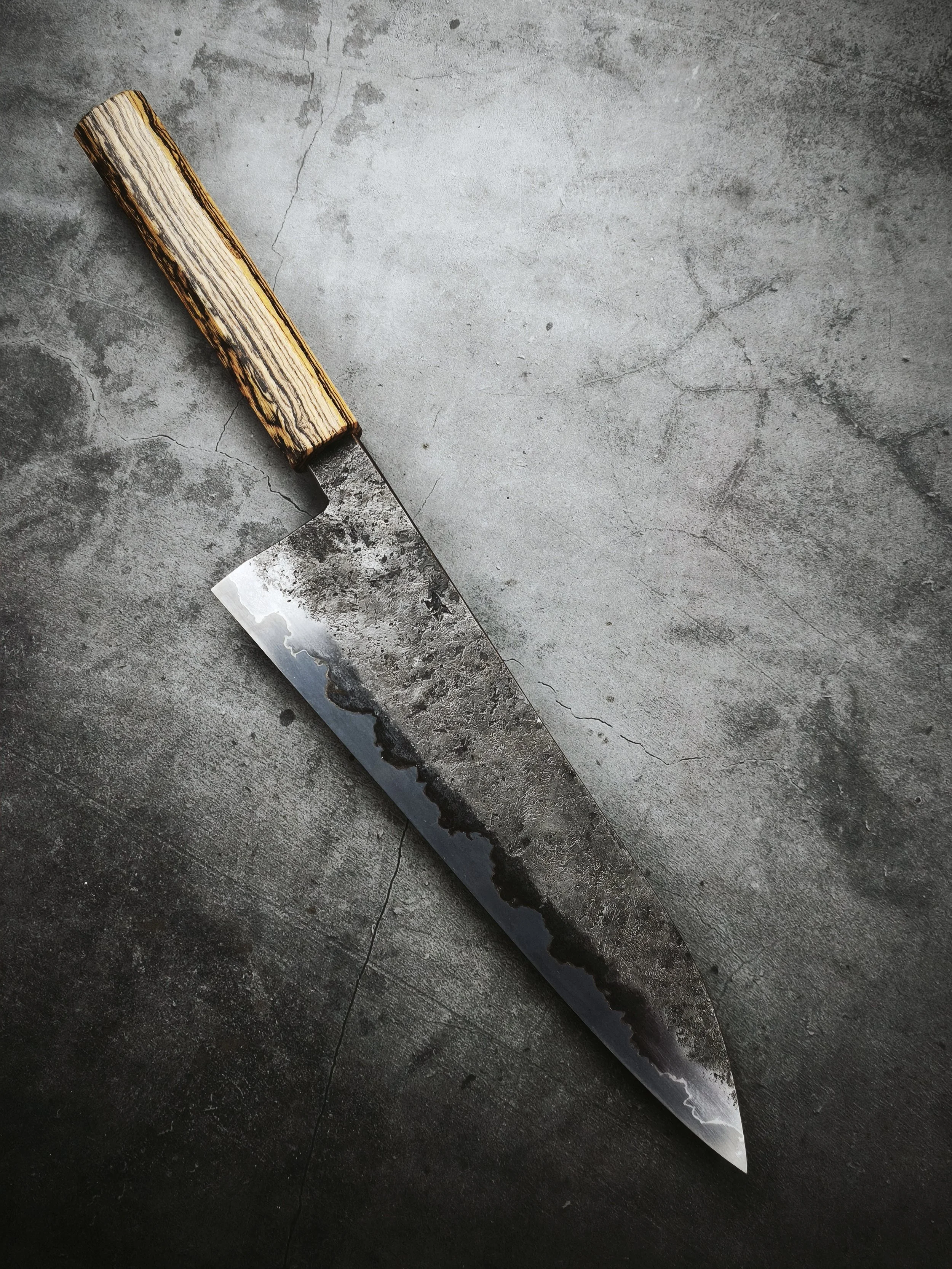 Gyuto 230x63 mild over apex ultra bocote handle