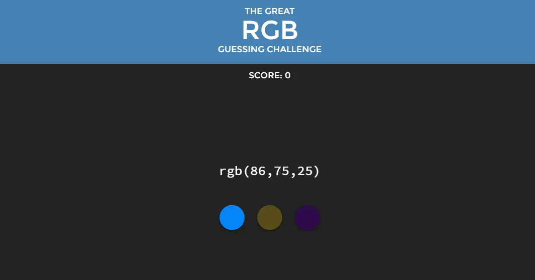 Color Game: The RGB Challenge!