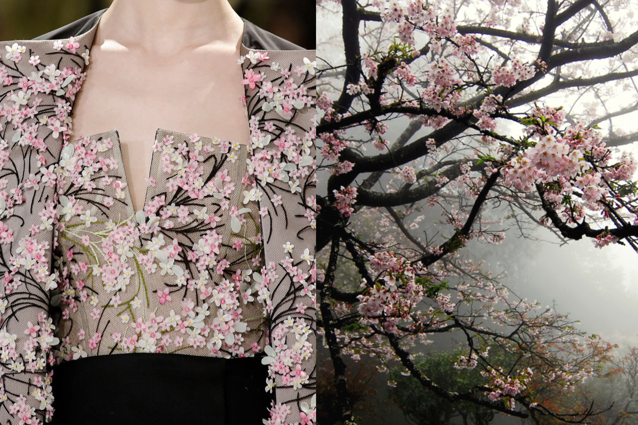 Match #298 Details at Christian Dior Haute Couture Spring 2013 | Cherry blossoms photographed by WILLIAM LAI in Taiwan