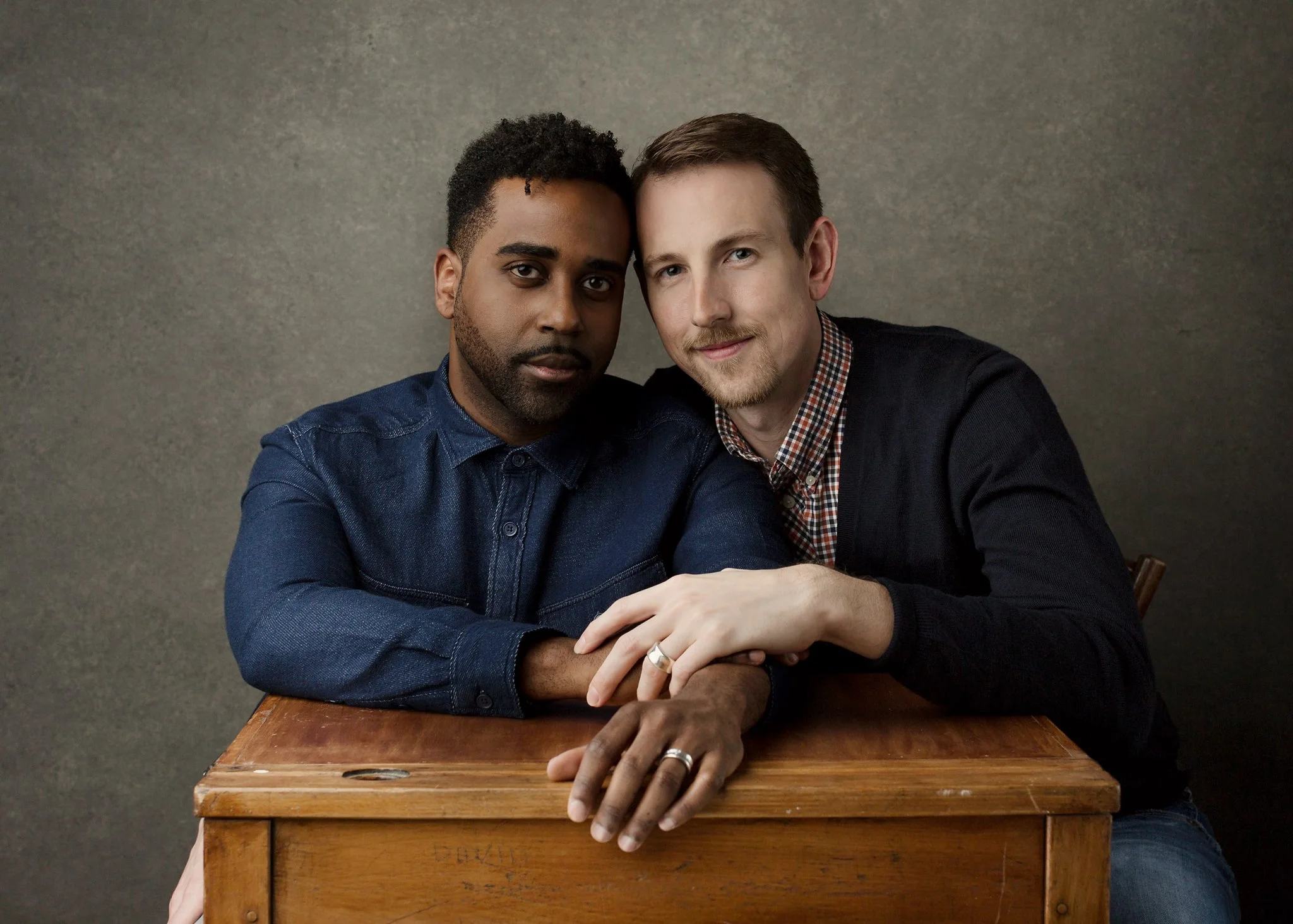 This is my favorite shot. I think I got the lighting just right for this style of image; there was genuine connection from (and between) the guys; same sex couples is a new area for me, so I'm excited to develop this style in 2017. - David Shoukry