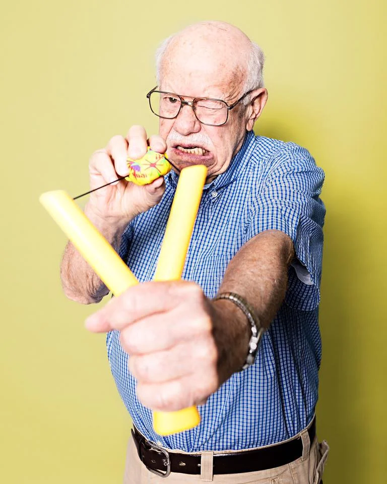I did a series this year on elderly people doing things little kids do or acting young. This is Stanley, and he was great. - Chris Loupos 