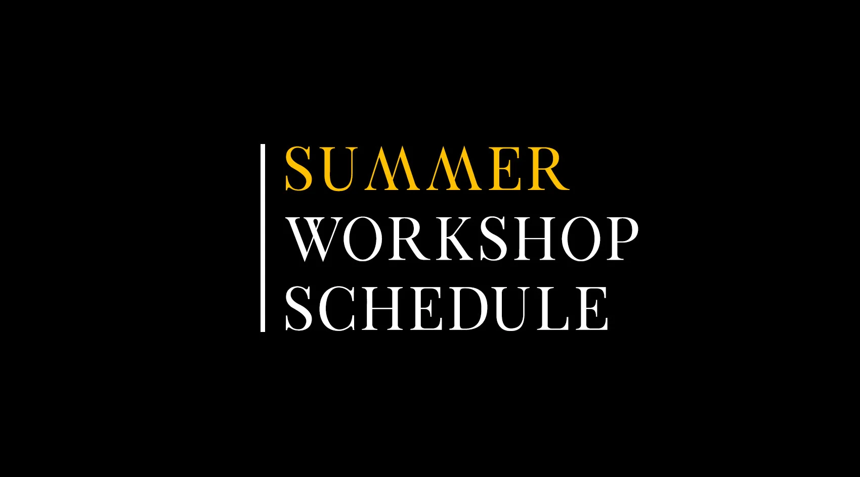 Summer Workshop Schedule: Houston, Denmark, Taiwan, and Sweden