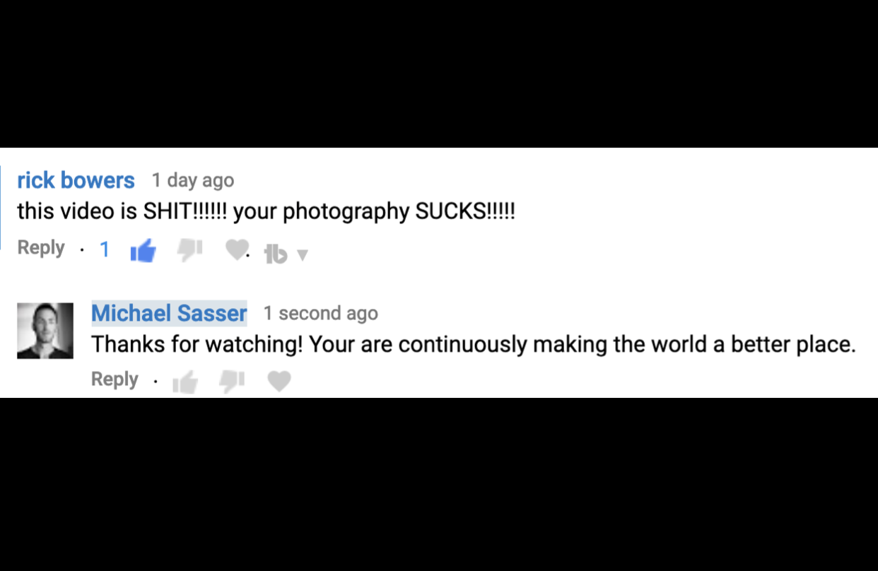 Michael Sasser Talks In Depth About Dealing With Negativity In The Photo Industry 