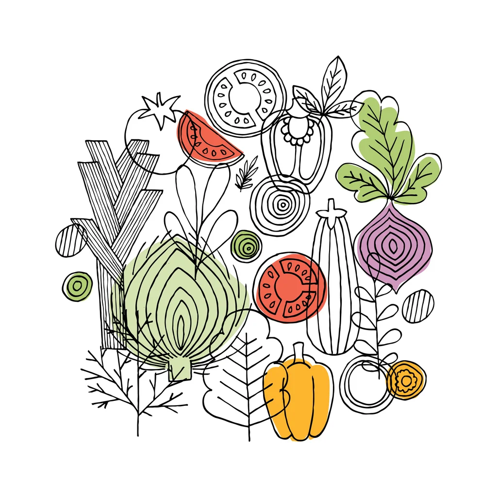 Vegetables-round-composition.-Linear-graphic.-Vegetables-background.-Scandinavian-style.-Healthy-food.-Vector-illustration-874509110_1027x1027.jpeg