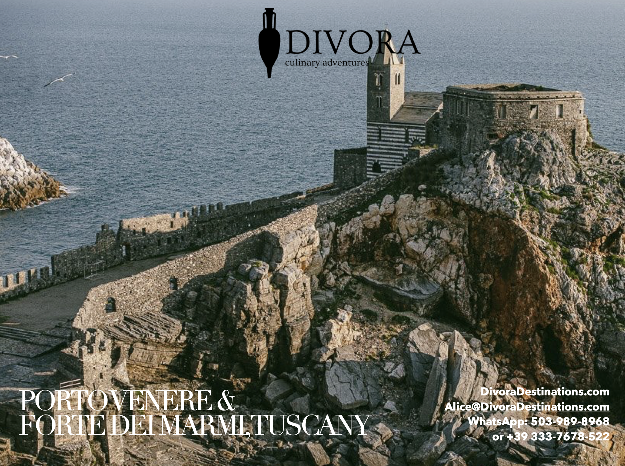 divoradestinations - culinary tour idea in Italy - porto venere and forte dei marmi Tuscany tour