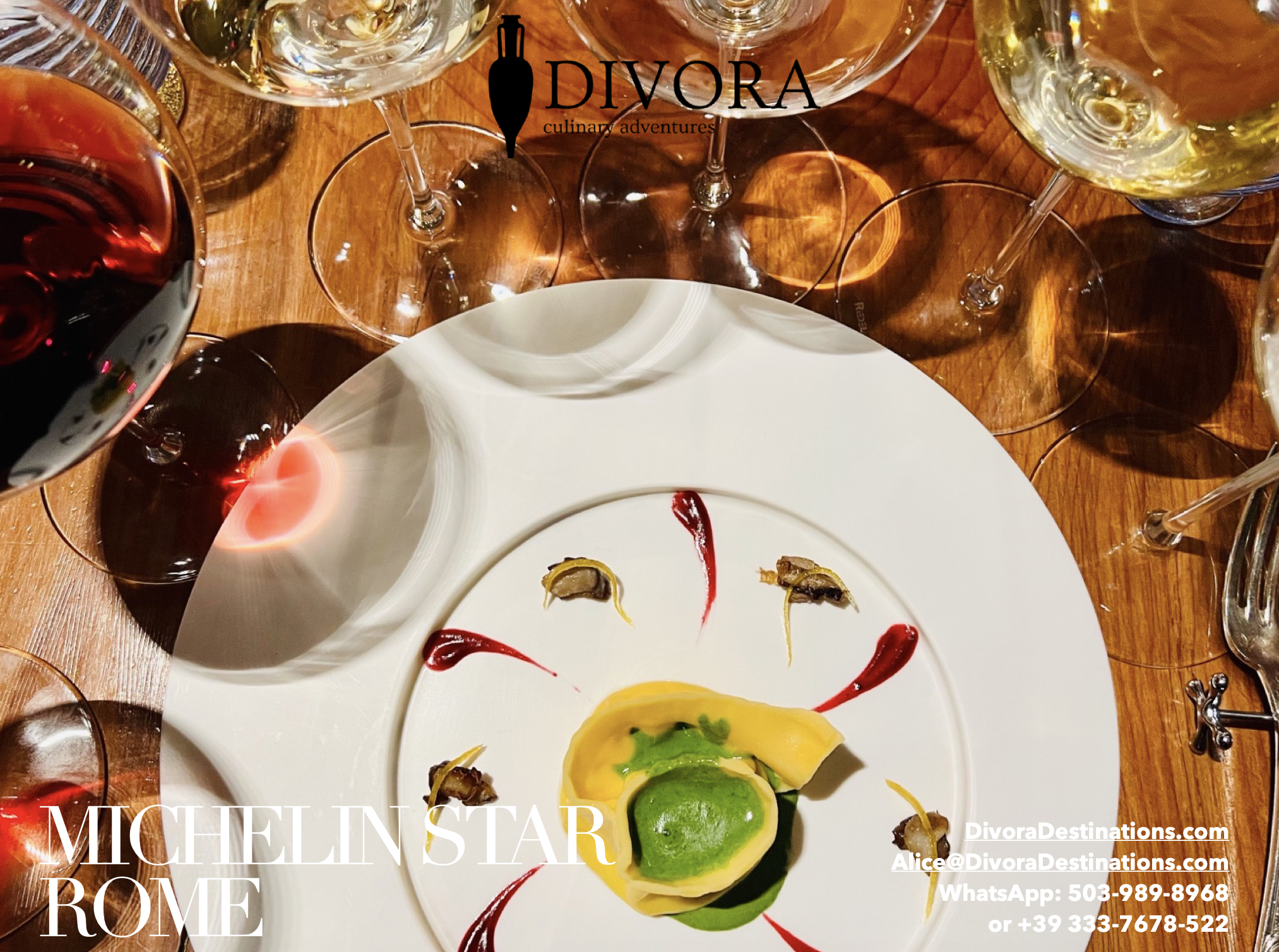 divoradestinations - culinary tour idea in Italy - Michelin star culinary tour of Rome