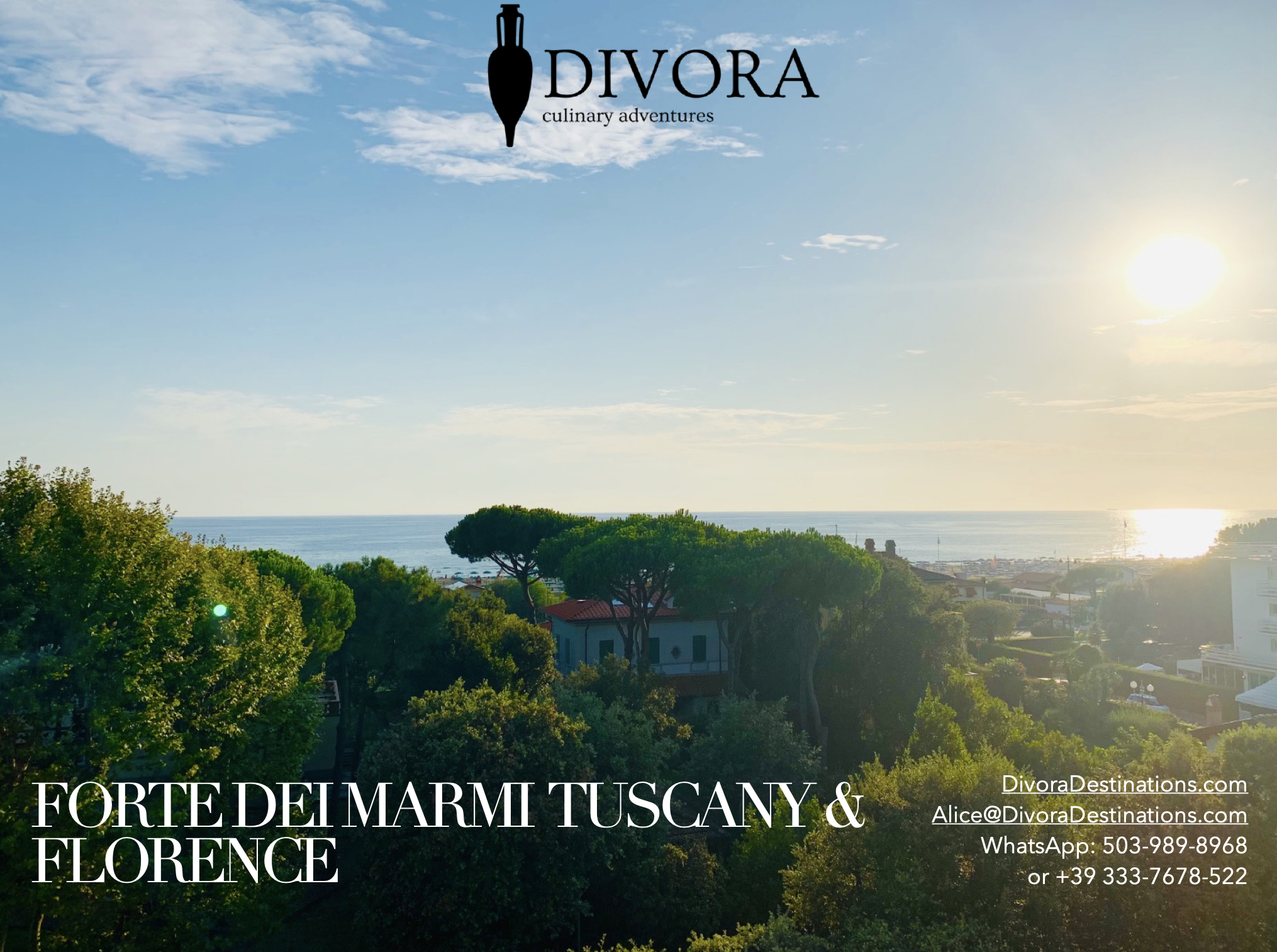 divoradestinations - culinary tour idea in Italy - forte dei marmi and florence tour