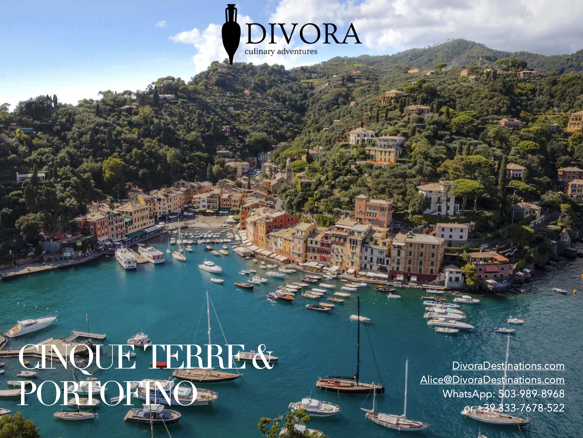 divoradestinations - culinary tour idea in Italy - cinque terre and portofino tour
