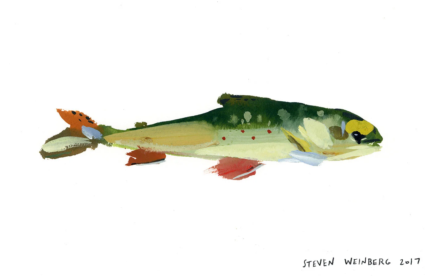 Thoughtful Watercolor on paper. 7" x 10" $340