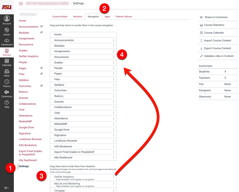 Canvas home page