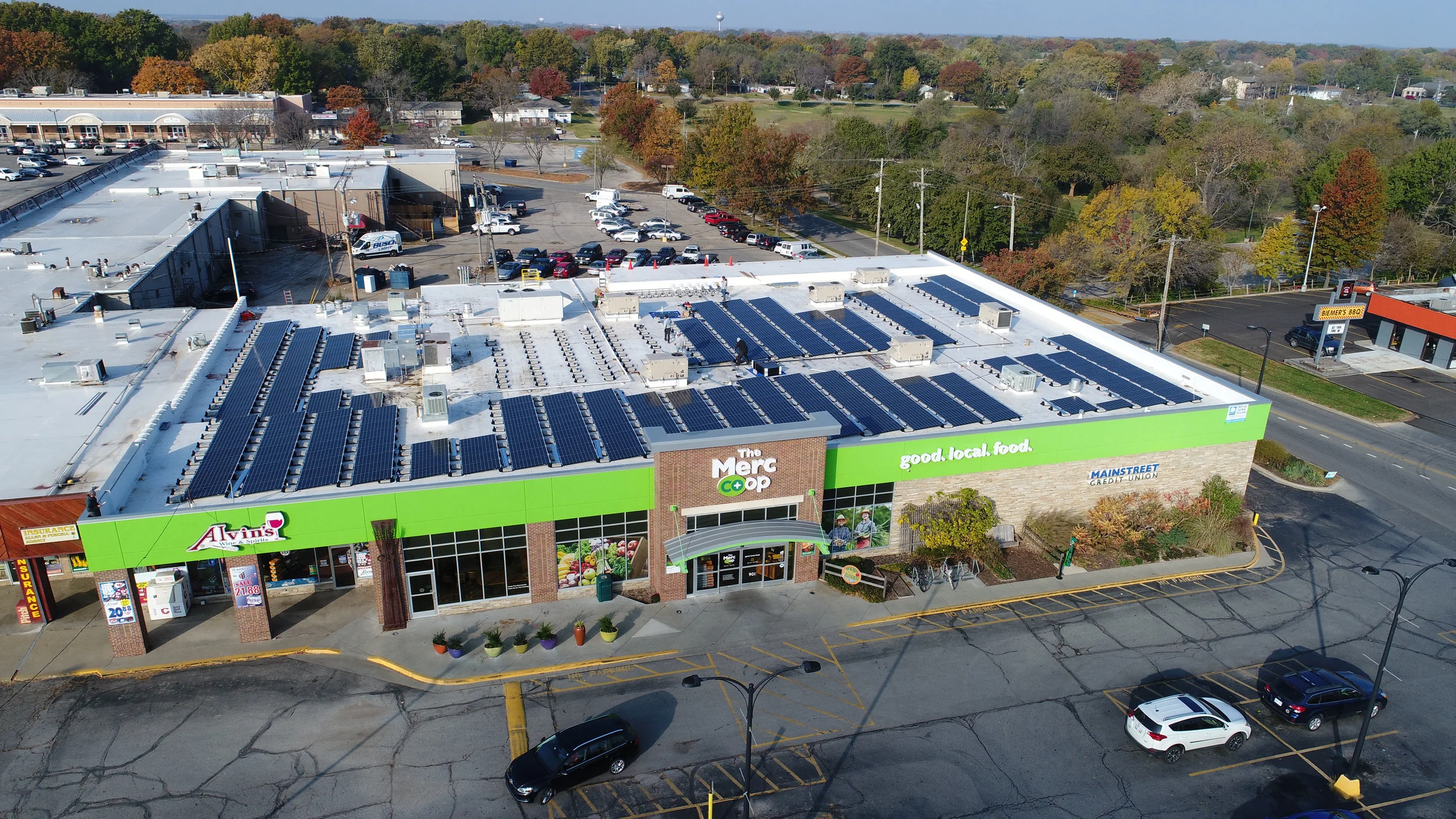 As of March 28, the 384 rooftop solar panels began generating power for approximately 17% of the co-op's energy needs. When all 688 solar panels are generating power, the co-op will generate 29% of it's total energy use from the sun.