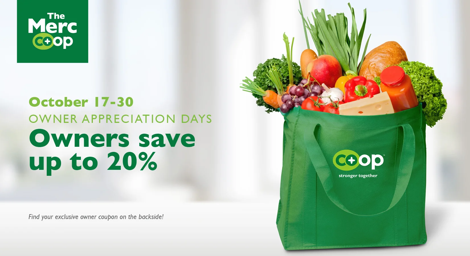 Watch the mail for your owner coupon!