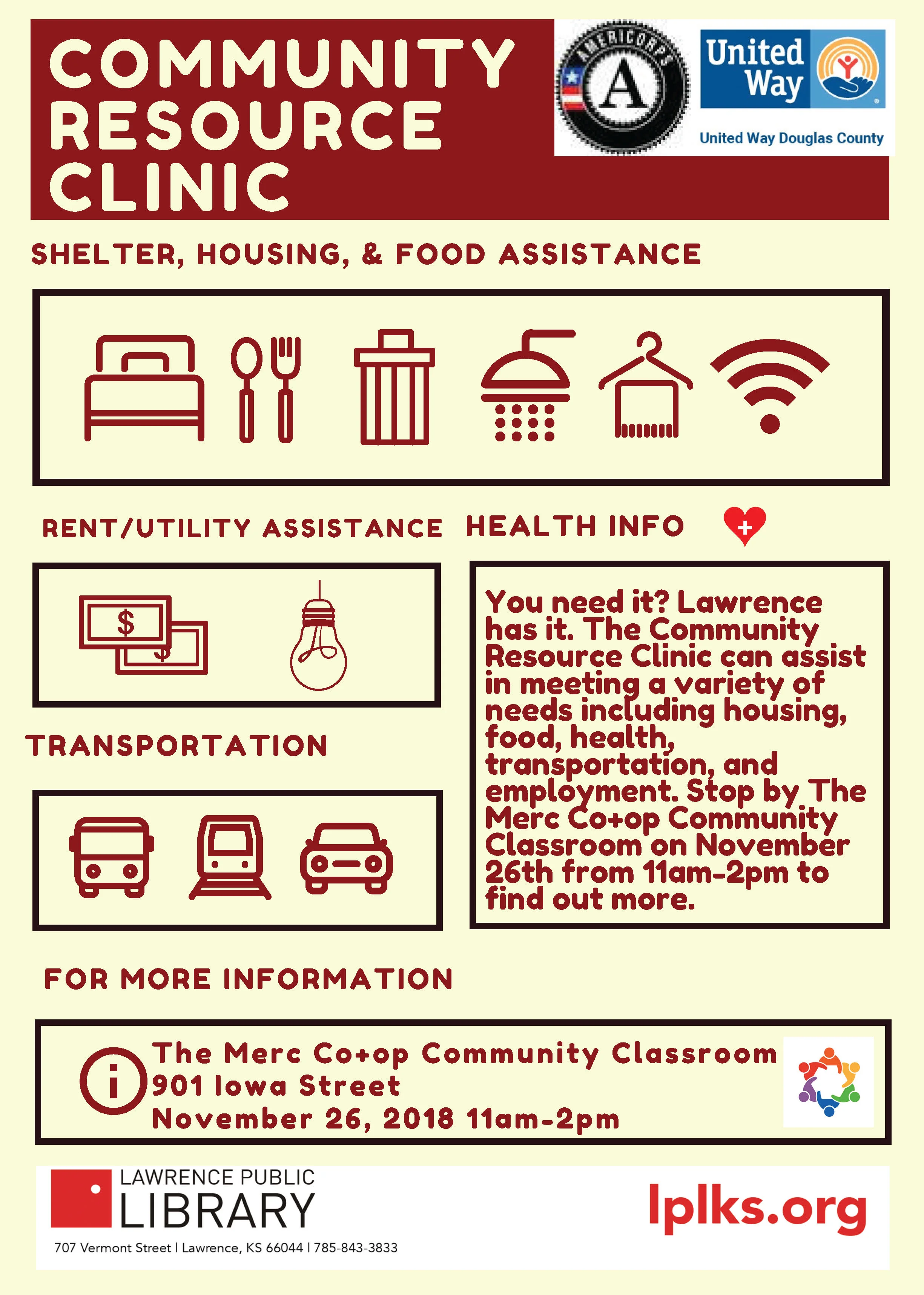 Community Resource Clinic at the Merc Flyer.jpg
