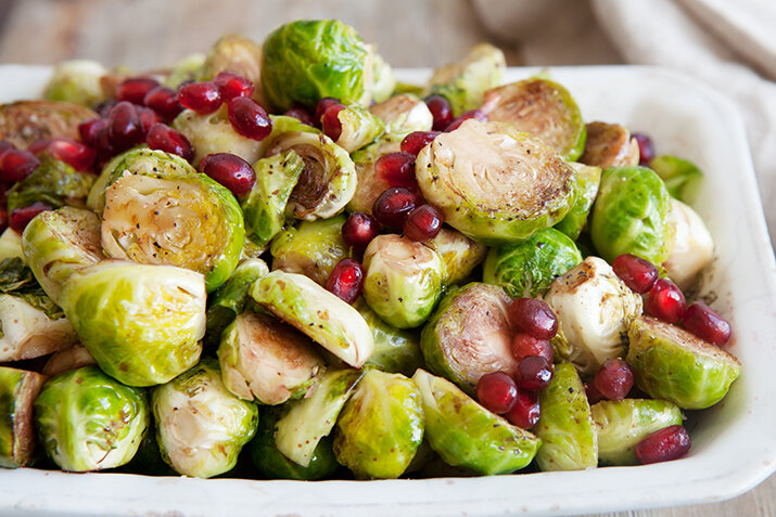 Brussels Sprouts with Pomegranate Glaze
