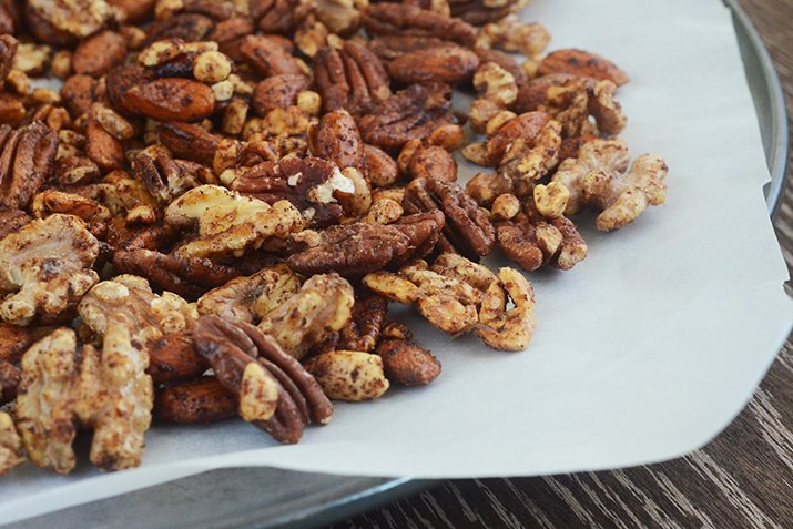 Maple Chipotle Spiced Nuts