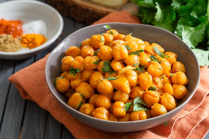 Curried Chickpeas in Coconut Milk