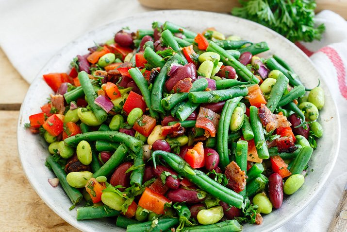 Three Bean Salad with Bacon