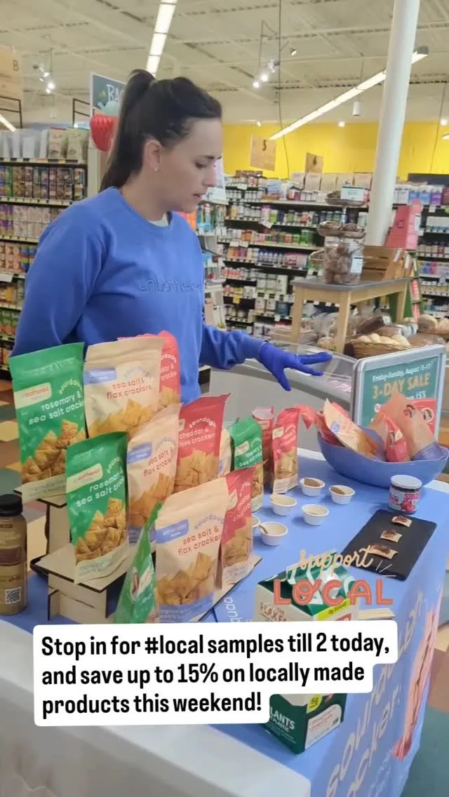 Snack and shop with local vendors during this weekend's Local Sale! Meet the folks making and growing your favorite foods till 2 p.m.
- @unbotheredfoods
- @luckyelixirkombucha
- @greatharvestlawrence
- @juniperhillfarmsks
- and NuVenture Family