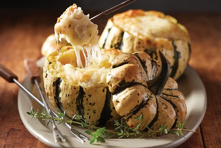 Fondue in Sweet Dumpling Squash