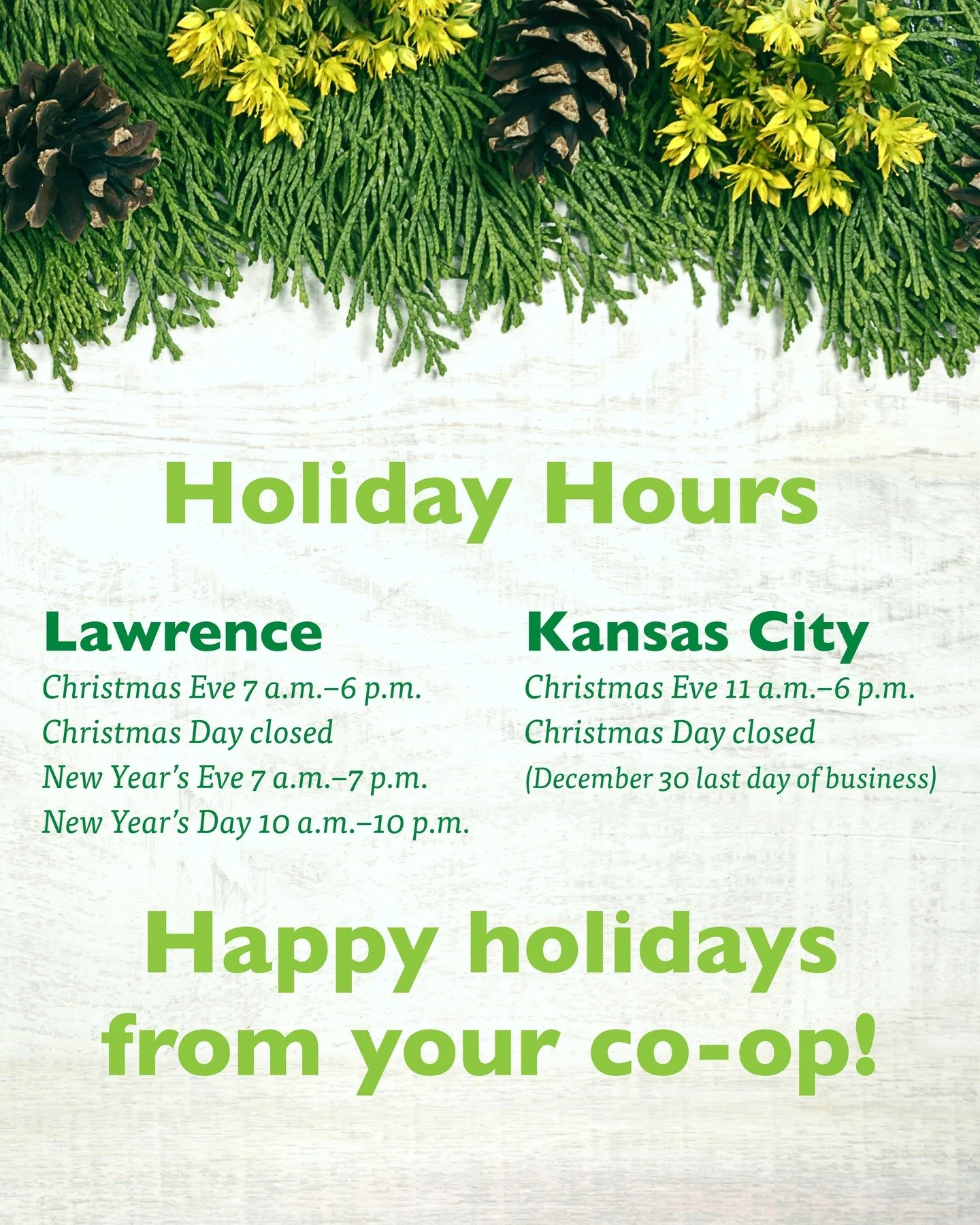 Wishing you a happy holiday season.