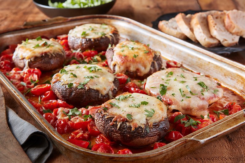   Sheet Pan Mushroom Parmigiana    Get the recipe  