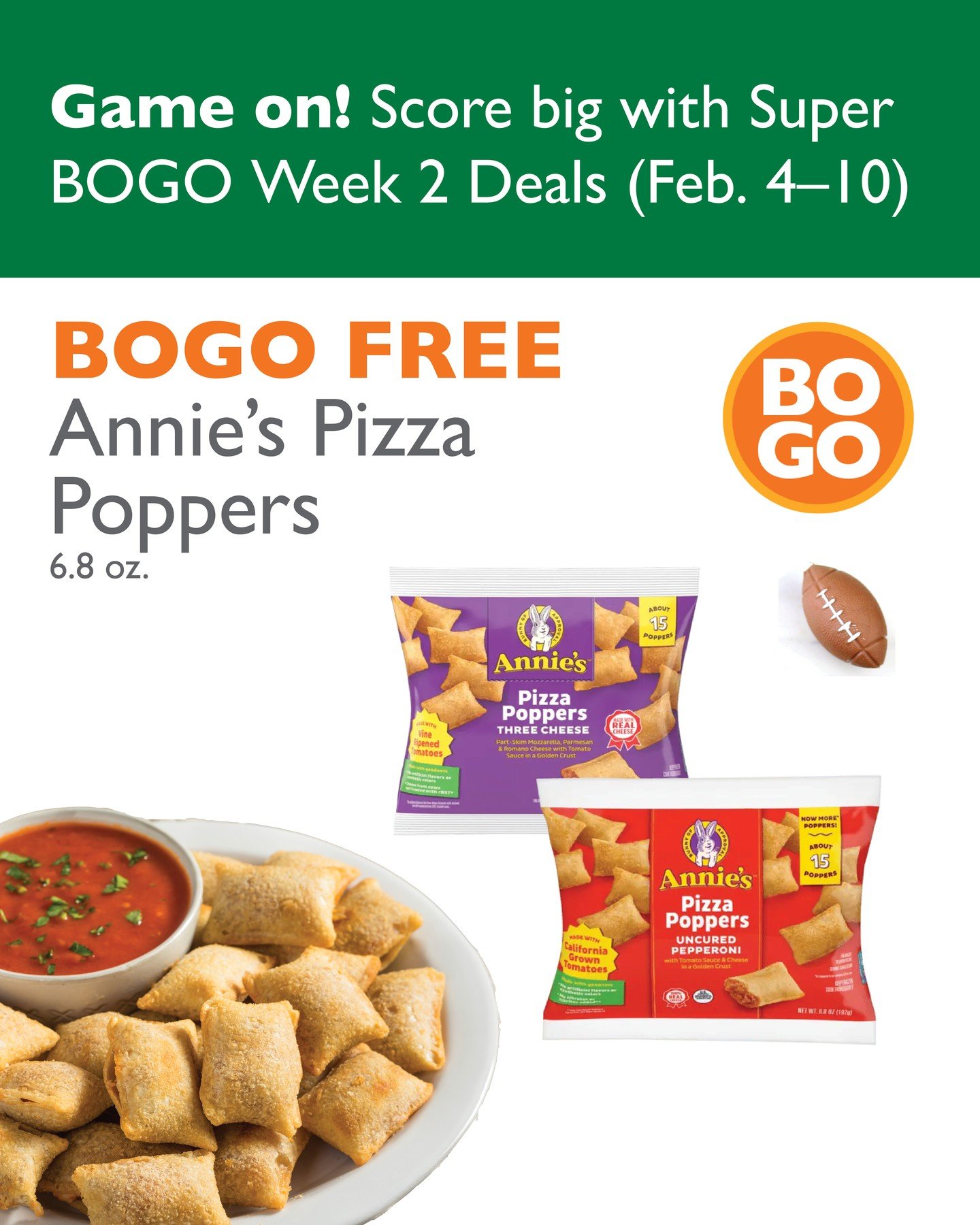 Just in time for the Big Game, stock up and save big on our incredible Buy One Get One deals. You don't have to be a co-op owner to drop in and stock up! 🏈