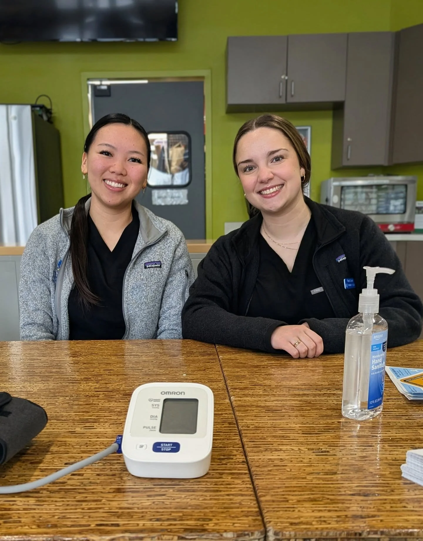 Stop in for free health screenings with students from the KU School of Pharmacy APhA-ASP Operation Heart and Operation Diabetes. @kuschoolofpharmacy ❤️ Blood pressure testing is from 9 &ndash; 11 a.m. -with Rose and Claire!- or blood pressure, choles
