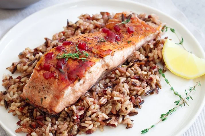 Pomegranate Glazed Salmon