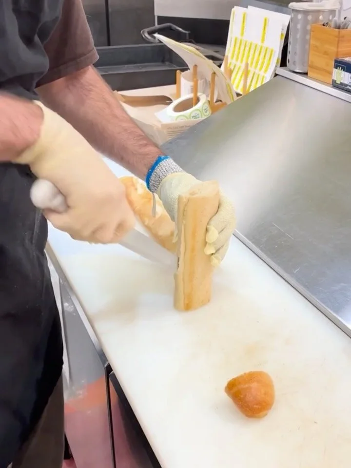 Come try our #NEW seasonal sandwich for spring: Chicken Pesto Parm, created by Felix!

It comes loaded with Mediterranean chicken, provolone, bell pepper, shredded parm, pesto and spinach on #local @farmtomktbread baguette, served toasted. Available 