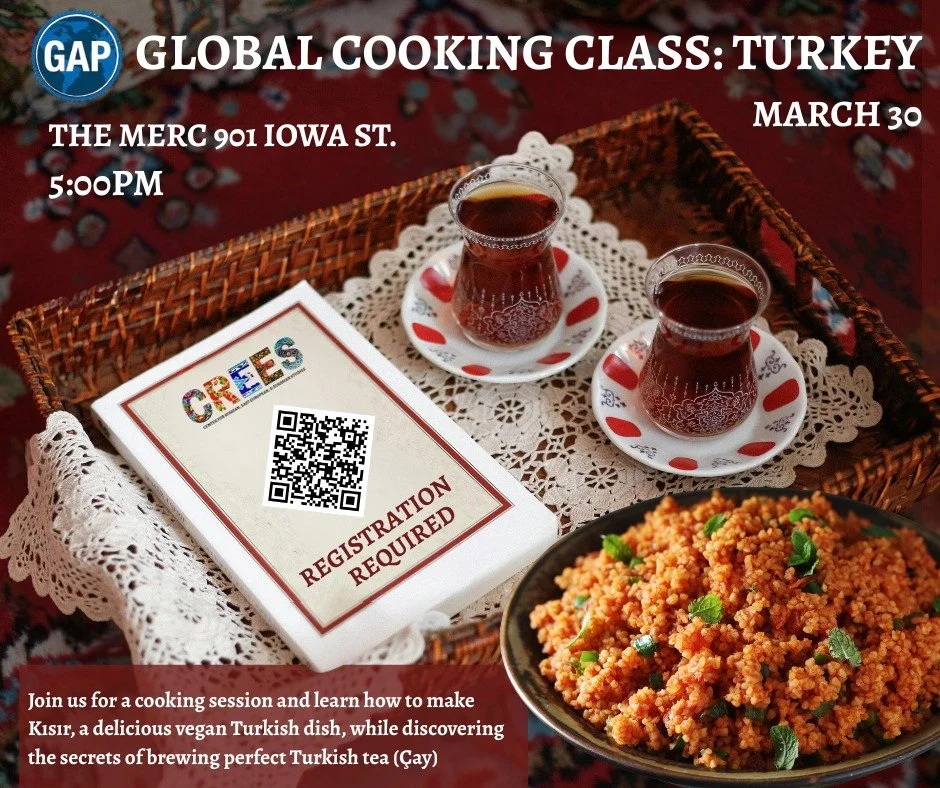 We're hosting @ku.gap for a Turkish cooking class on Monday, March 30th in our cafe! Learn how to make Kısır, a delicious vegan Turkish dish, while discovering the secrets of brewing perfect Turkish tea (&Ccedil;ay). 

Registration is required - head