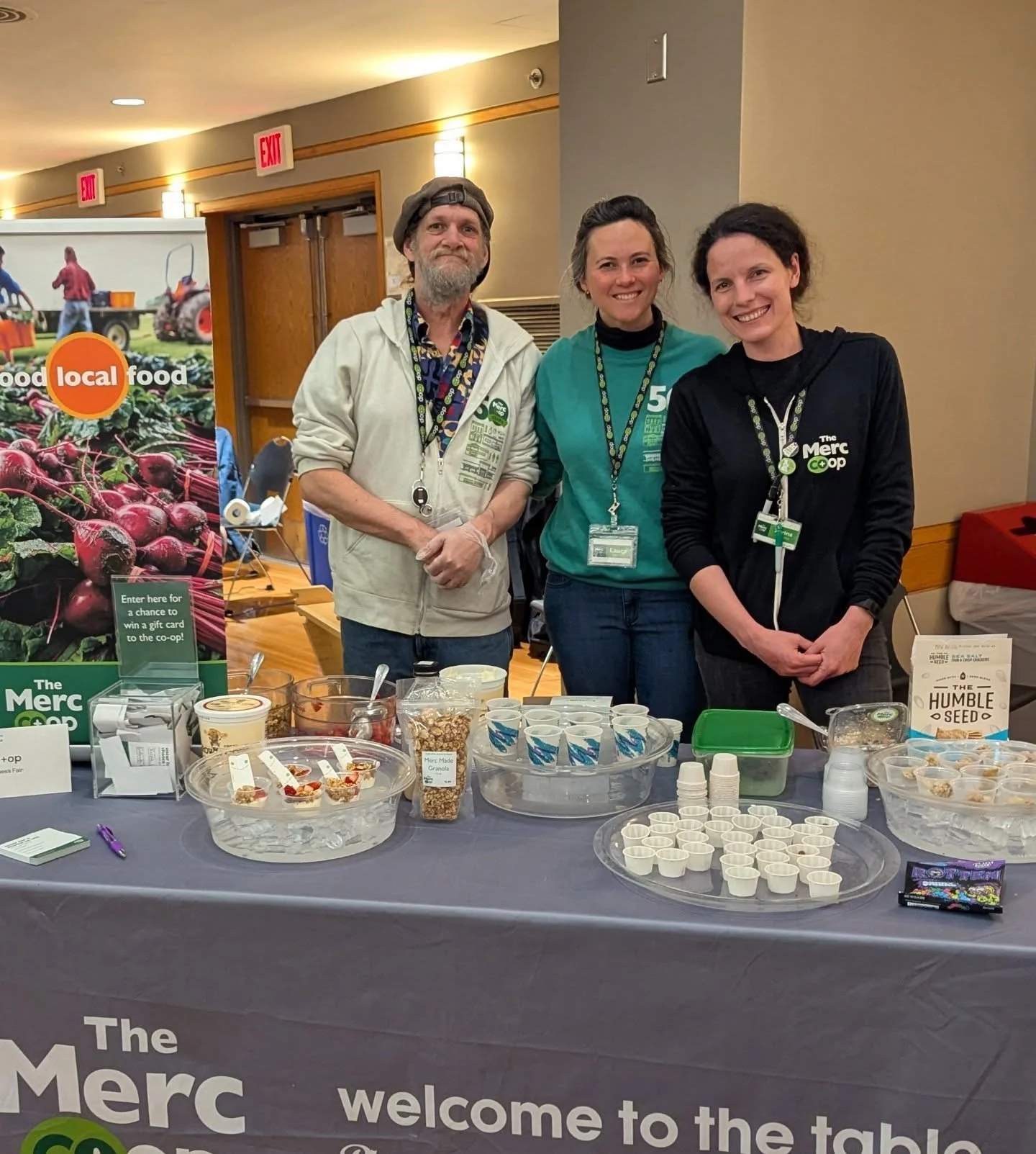 We love the opportunity to share good, local food! Thanks to Zarina and Ned for joining in at the KU Employee Wellness Fair today - and thanks to everyone who stopped by!