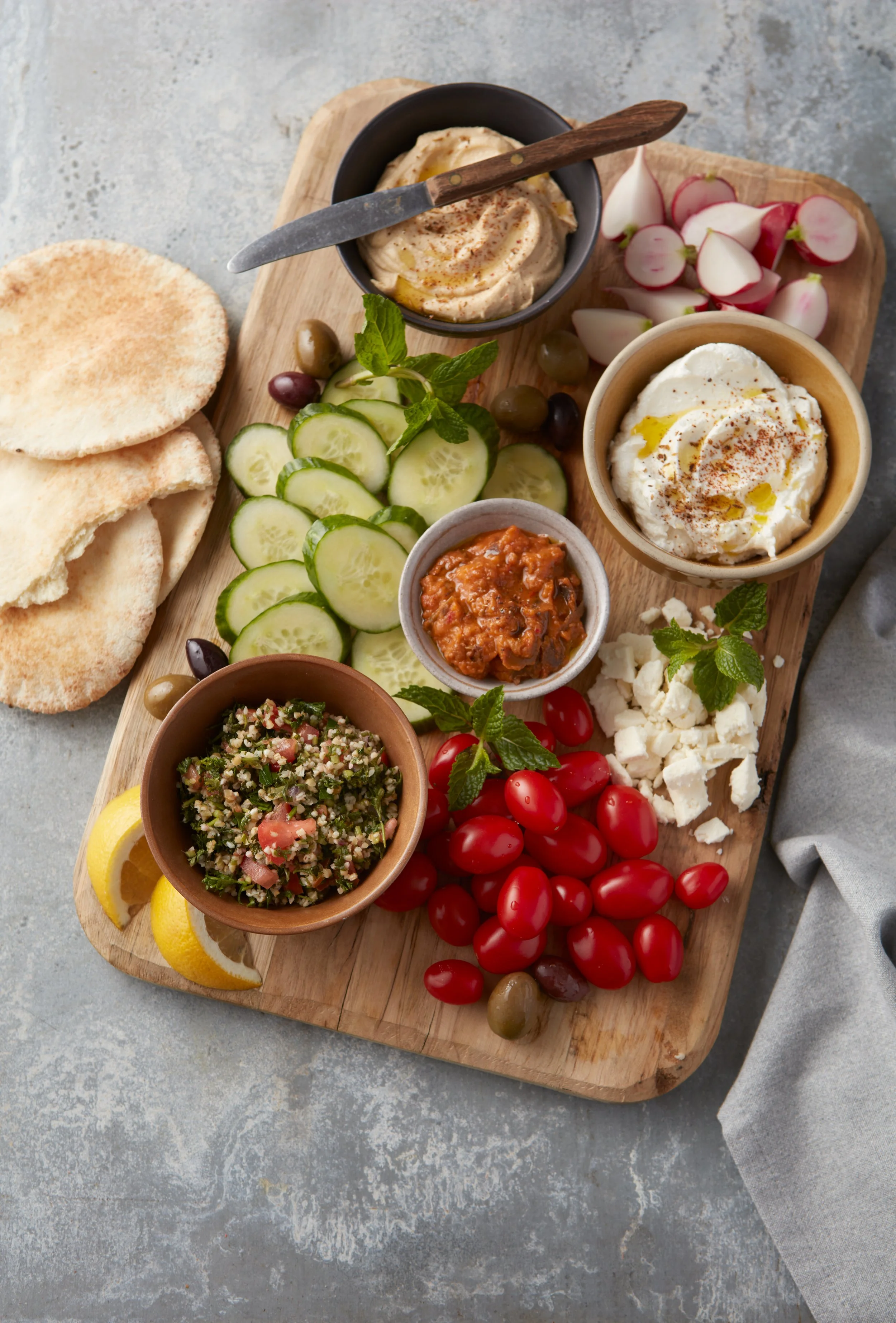 Mezze Board with Labneh