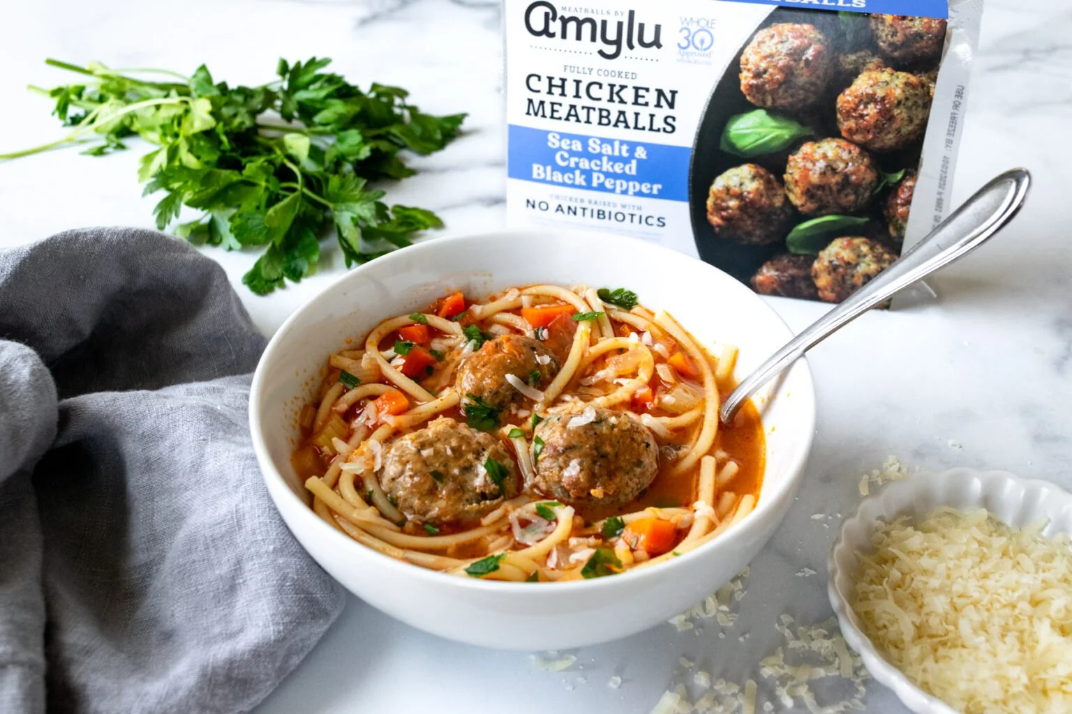 Spaghetti and Meatball Soup