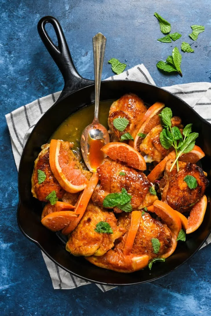 Honey Orange Glazed Chicken Thighs