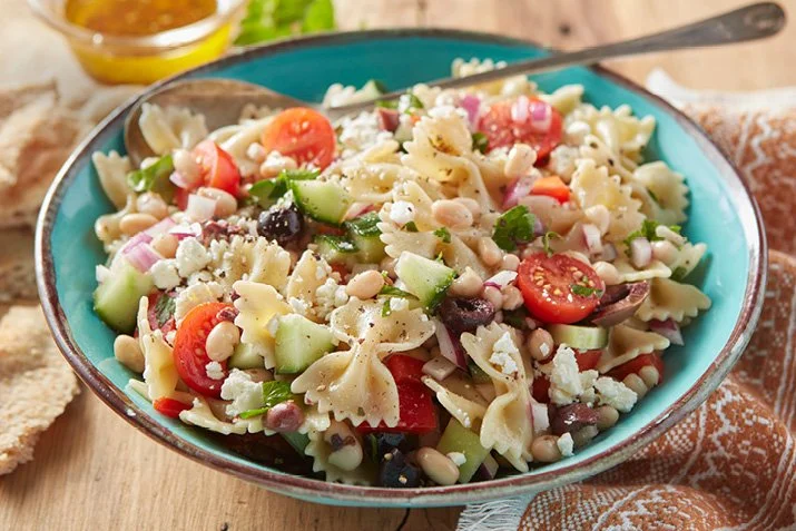   Mediterranean White Bean Pasta Salad    Get the recipe  