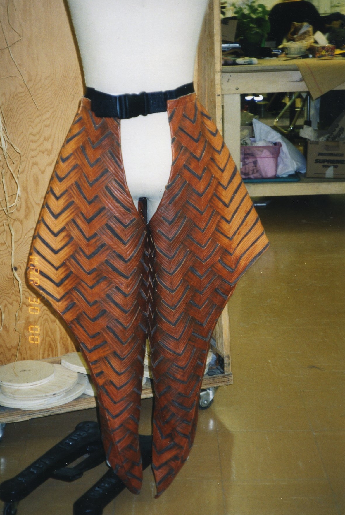 leather cut-out design