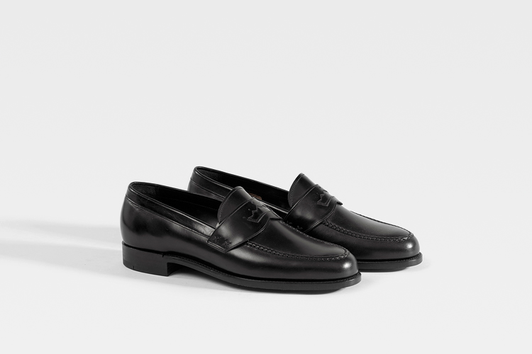 barker black loafers