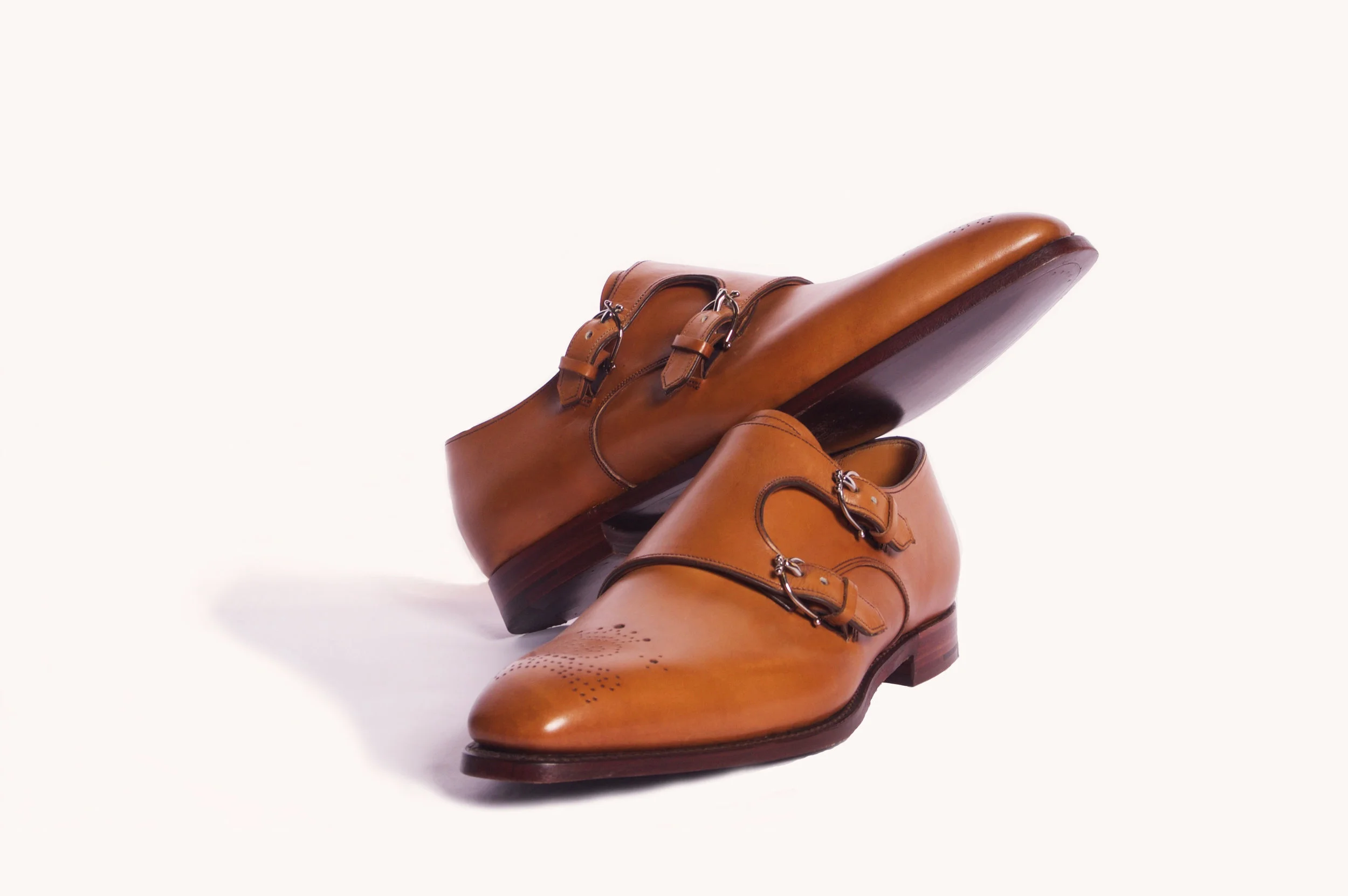 black double monk shoes