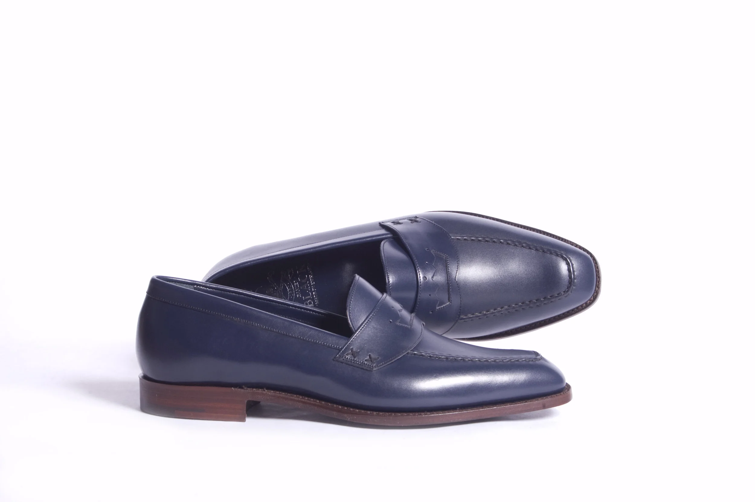 Crown Loafer chiesel toe Navy Calf on white.jpg