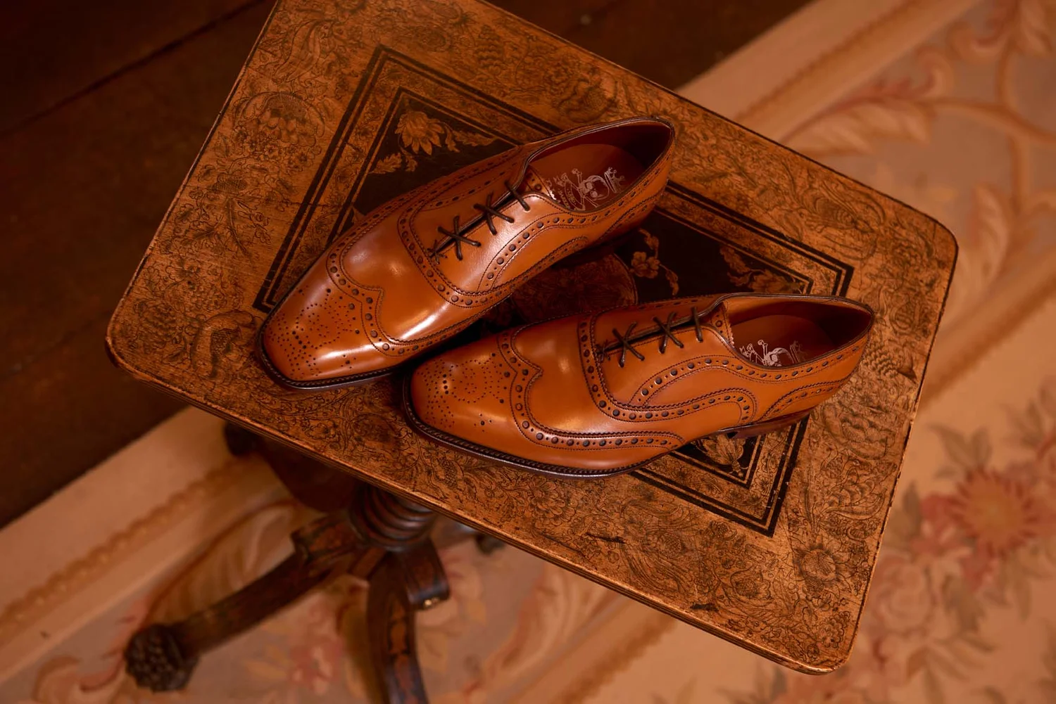 Barker Black Archdale Wingtip. Custom size 14D. Antique Chestnut Calf. Barker Black Shoes for Men for sale | eBay main image 4
