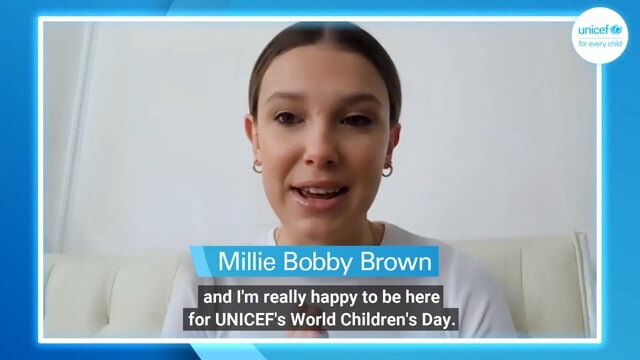 UNICEF - Millie Bobby Brown speaks to 3 inspiring young activists on World Children’s Day.mp4