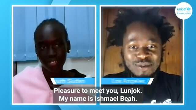 UNICEF - Ishmael Beah in conversation with Lunjok in South Sudan for World Children’s Day.mp4