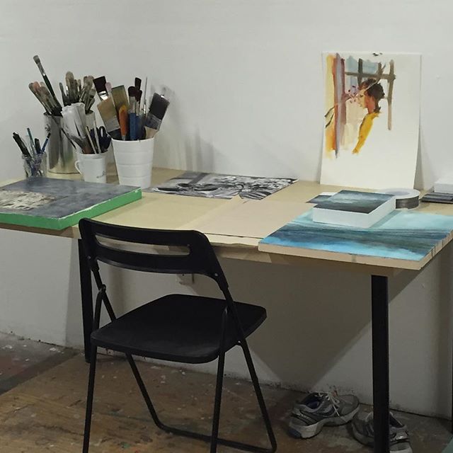 Studious studio - getting organized earlier for double demos at NVan Opus today.  Fun day! #opusartsupplies #parkerartsalon