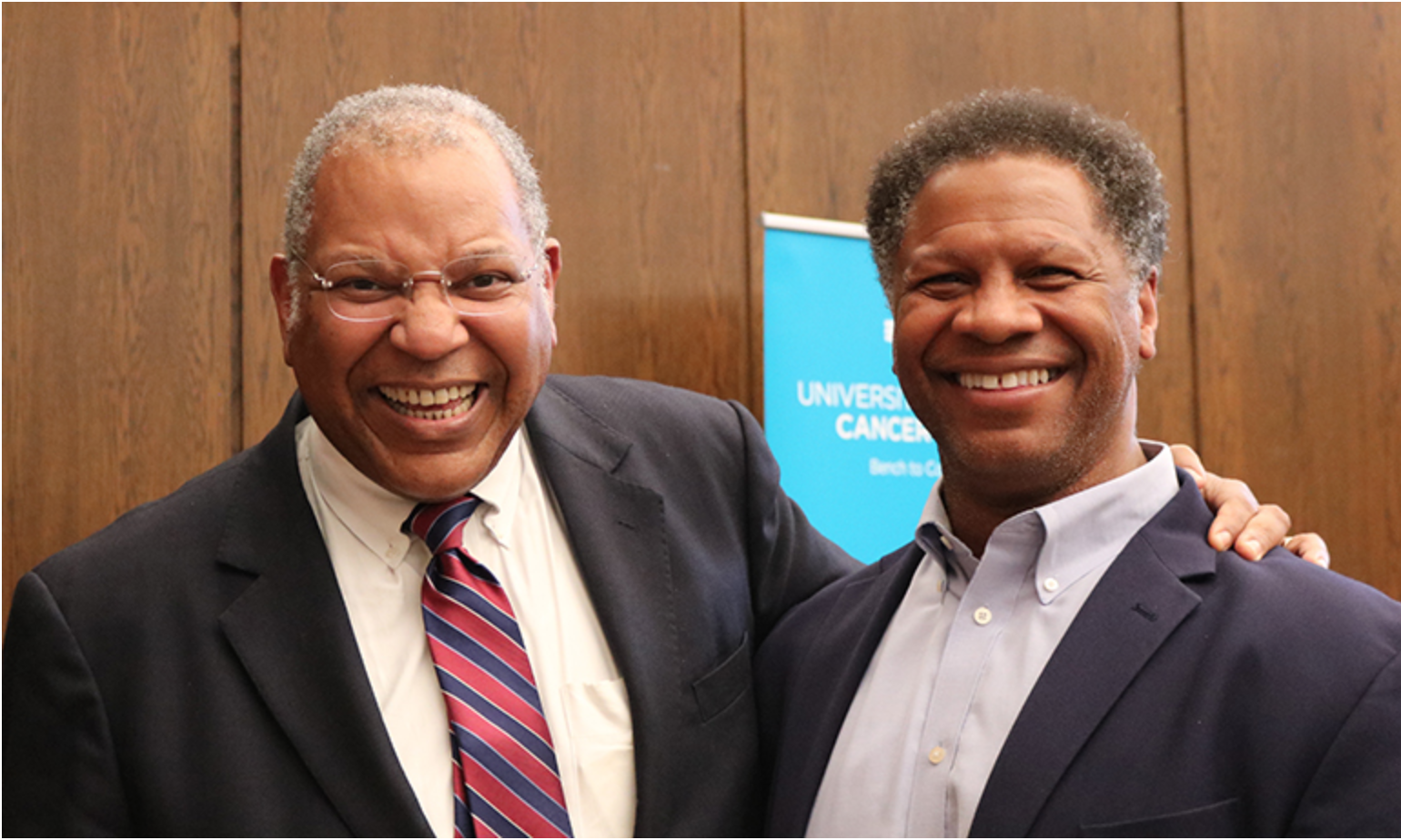 Dr. Otis Brawley and Dr. Robert Winn. Photo by UIC.