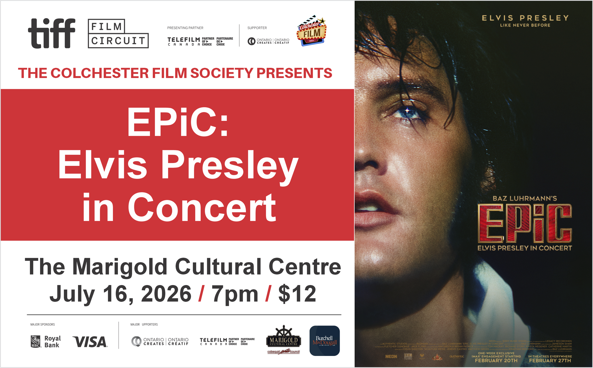TIFF Film Circuit: EPiC - Elvis Presley in Concert Screening
