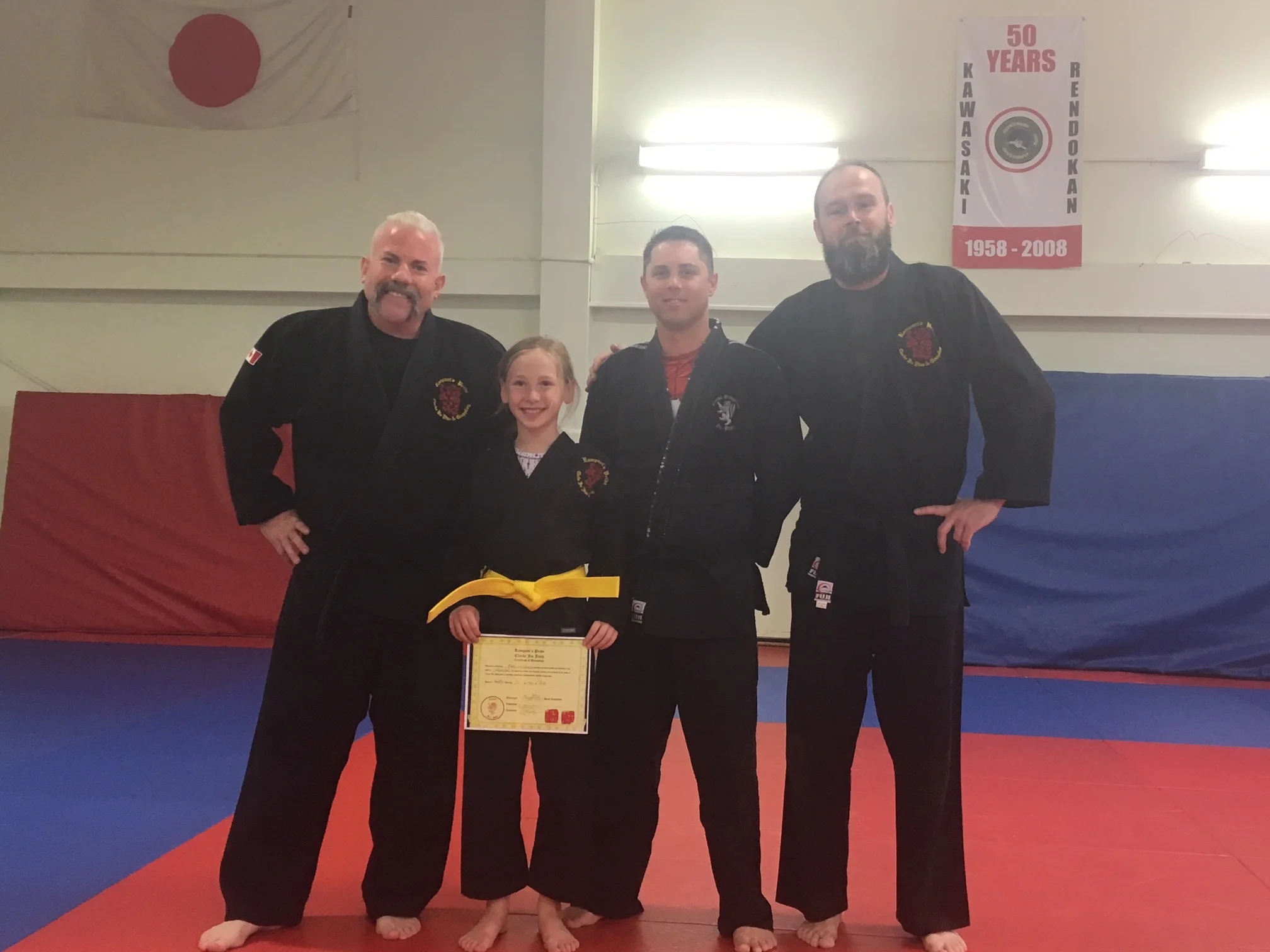 Eden awarded her yellow Belt
